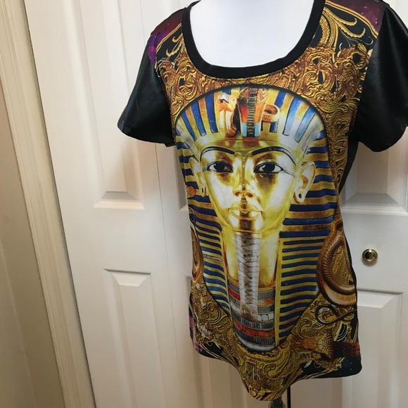 Soho Babe NYC King Tut Egyptian Top Vegan Sleeves - Picture 4 of 7